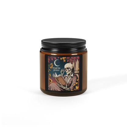 Scented Soy Candle - Peaceful Reading Vibes, Cozy Home Decor, Gift for Book Lovers, Relaxation, Halloween Decor
