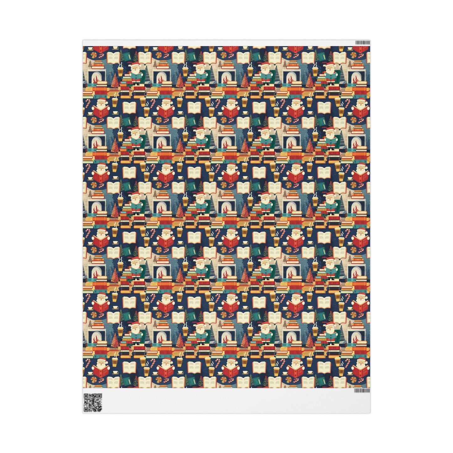 Gift Wrapping Paper - Santa in His Library